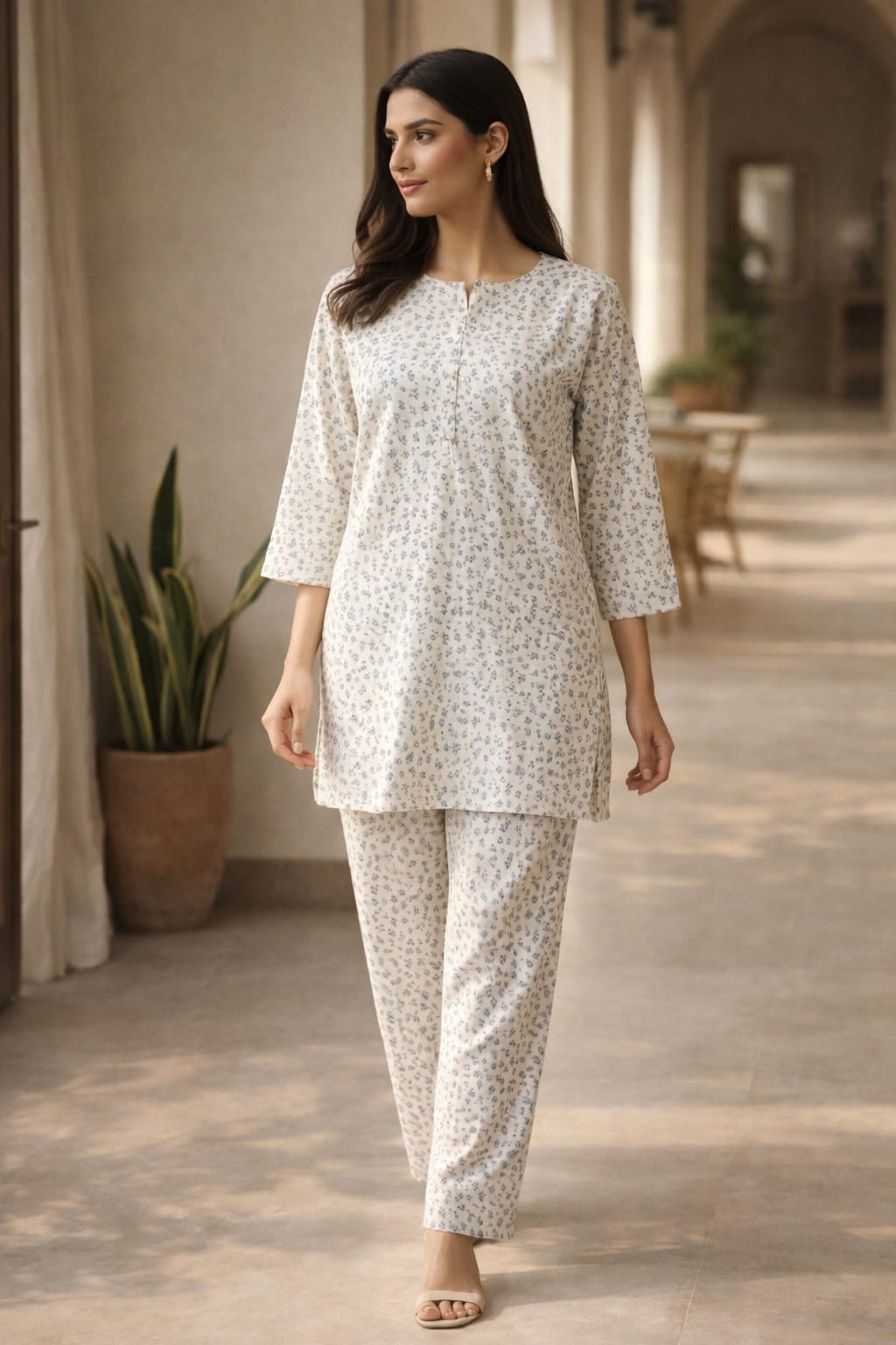 Ivory Micro Floral